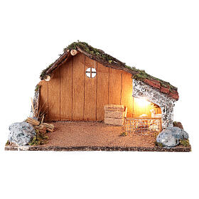 Hütte als Schafsgehege für Krippe, 20x40x20 cm