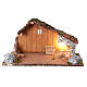 Stable with sheep enclosure, Neapolitan nativity scene 20x40x20 for statues 8-10 cm s1