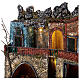Borgo presepe napoletano due piani illuminato 40x50x30 per statue 8-10 cm s4
