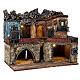 Lighted village Neapolitan nativity two-story 40x50x30 cm for 8-10 cm figurines s5