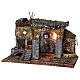 Ruínas de templo com casa cenário para presépio napolitano com figuras de altura média 8 cm, medidas: 42x50x30 cm s3