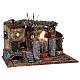 Ruínas de templo com casa cenário para presépio napolitano com figuras de altura média 8 cm, medidas: 42x50x30 cm s5
