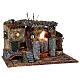 Temple ruin fountain and house Neapolitan nativity 40x50x30 cm for 8 cm statues s5