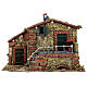 Masonry Nativity house for statues 6 cm 25x30x20 cm s1