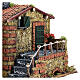 Casa em miniatura musgo e cortiça para presépio napolitano com figuras de altura média 6 cm, 25x32x20 cm s2