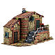 Brick house for 6 cm nativity statues 25x30x20 cm s4
