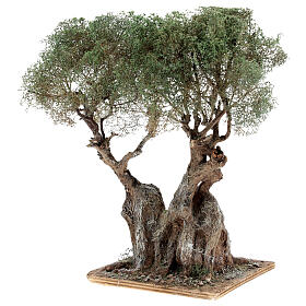 Arbre olivier réaliste crèche napolitaine bois papier mâché h réelle 20 cm