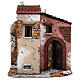 Neapolitan Nativity scene houses in cork and wood open door 25x25x15 for statues 10-12 cm s1