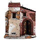 Case presepe napoletano sughero legno portone aperto 25x25x15 per 10-12 cm s1