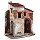 Case presepe napoletano sughero legno portone aperto 25x25x15 per 10-12 cm s3