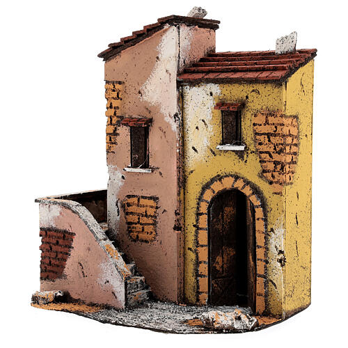 Adjacent houses for Neapolitan Nativity Scene 25x25x15 cm for 8-10 cm figurines 2