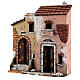 Casas con calle belén napolitano corcho 25x25x10 para estatuas 10 cm s3