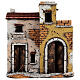 Neapolitan Nativity Scene setting houses on a road with balconies 25x25x10 cm for 10 cm figurines s1