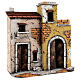 Neapolitan Nativity Scene setting houses on a road with balconies 25x25x10 cm for 10 cm figurines s3