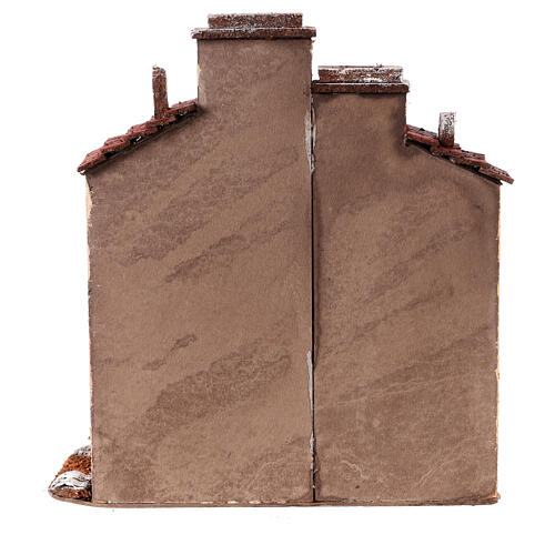 Cork houses setting for Neapolitan Nativity Scene 25x25x15 cm for 10 cm figurines 4