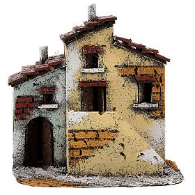 Aneinandergrenzende Häuser, Krippenzubehör, für 3-4 cm Krippe, 15x15x10 cm