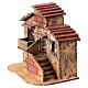 Case adiacenti sughero presepe napoletano 15x15x10 cm per statue 3 cm s3