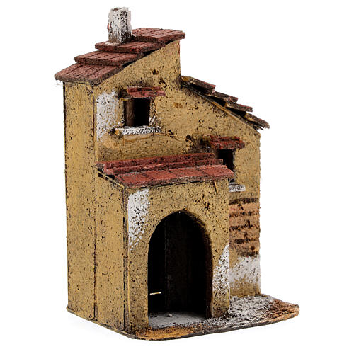 Domek z korka do szopki neapolitańskiej, wym. 15x10x10 cm, dla figurki 4 cm 2