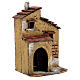 Casa de cortiça com muros cor ocre para presépio napolitano com figuras altura média 4 cm, medidas: 15,5x9,5x8 cm s2