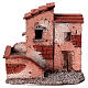 Couple maisons miniature liège 15x15x10 cm crèche napolitaine 3 cm s1