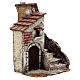 Neapolitan Nativity scene house in cork 15x10x15 cm for statues 4 cm s3