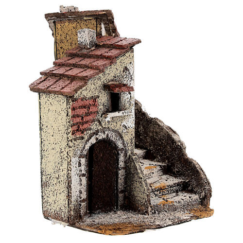 Dom do szopki neapolitańskiej z korka, 15x10x15 cm, dla figurek 4 cm 3