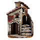 Dom do szopki neapolitańskiej z korka, 15x10x15 cm, dla figurek 4 cm s1
