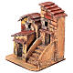 Couple of cork houses Neapolitan Nativity scene 15x10x10 cm for statues 3 cm s2