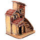 Couple of cork houses Neapolitan Nativity scene 15x10x10 cm for statues 3 cm s3