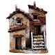 Couple maisons liège crèche napolitaine 15x10x10 cm pour santons 3 cm s1