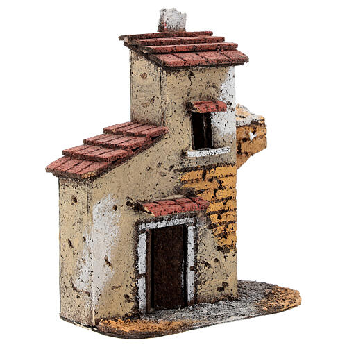 Haus mit Bogen aus Kork für Neapolitanische Krippe, 15x15x5 cm 2