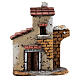 Cork house with ruined arch for Neapolitan Nativity scene 15x15x5 for statues 4-6 cm s1