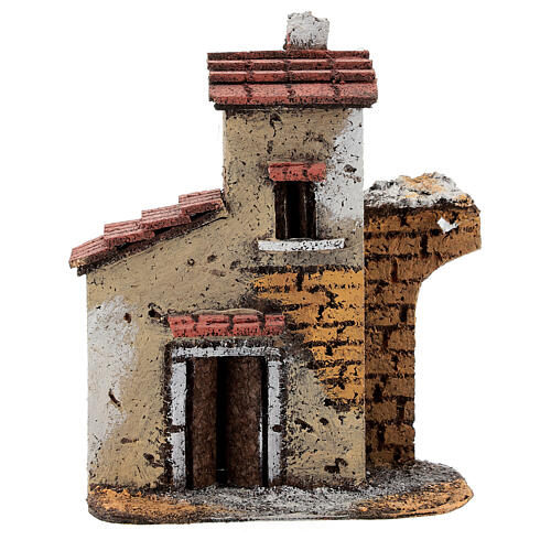 Casa sughero arco diroccato presepe napoletano 15x15x5 per statue 4-6 cm 1