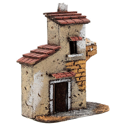 Casa sughero arco diroccato presepe napoletano 15x15x5 per statue 4-6 cm 2