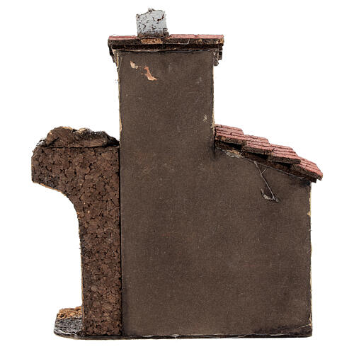 Domek z korka ze zniszczonym łukiem, do szopki neapolitańskiej, 15x15x5 cm, dla figurek 4-6 cm 4