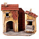 Case muro sughero miniatura presepe napoletano 15x15x5 per statue 4 cm s1