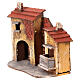 Case muro sughero miniatura presepe napoletano 15x15x5 per statue 4 cm s2