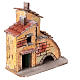 Casa miniatura belén napolitano escaleras 15x15x10 para estatuas 3 cm s3