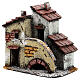 Maison miniature crèche napolitaine escalier 15x15x10 cm pour santons 3 cm s2