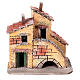 Maison miniature crèche napolitaine escalier 15x15x10 cm pour santons 3 cm s1