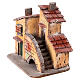 Maison miniature crèche napolitaine escalier 15x15x10 cm pour santons 3 cm s2