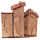 Three houses cork Neapolitan Nativity scene 15x15x10 for statues 3 cm s4