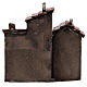 Trois maisons liège crèche napolitaine 15x15x10 cm pour santons 3 cm s4