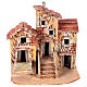 Tre case sughero presepe napoletano 15x15x10 per statue 3 cm s1