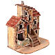 Three cork houses Neapolitan Nativity Scene 15x15x10 cm for 3 cm figurines s3