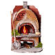 Cork oven with light fire effect 15x10x10 cm for Neapolitan Nativity Scene with 8-10 cm figurines s1