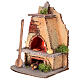 Oven masonry effect light fire Neapolitan nativity scene 15x10x10 s2