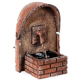 Arc-shaped fountain with cork shed 15x10x10 cm for 8-10 cm figurines