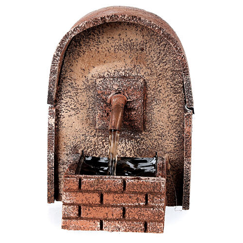 Arc-shaped fountain with cork shed 15x10x10 cm for 8-10 cm figurines 1