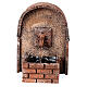 Arc-shaped fountain with cork shed 15x10x10 cm for 8-10 cm figurines s1
